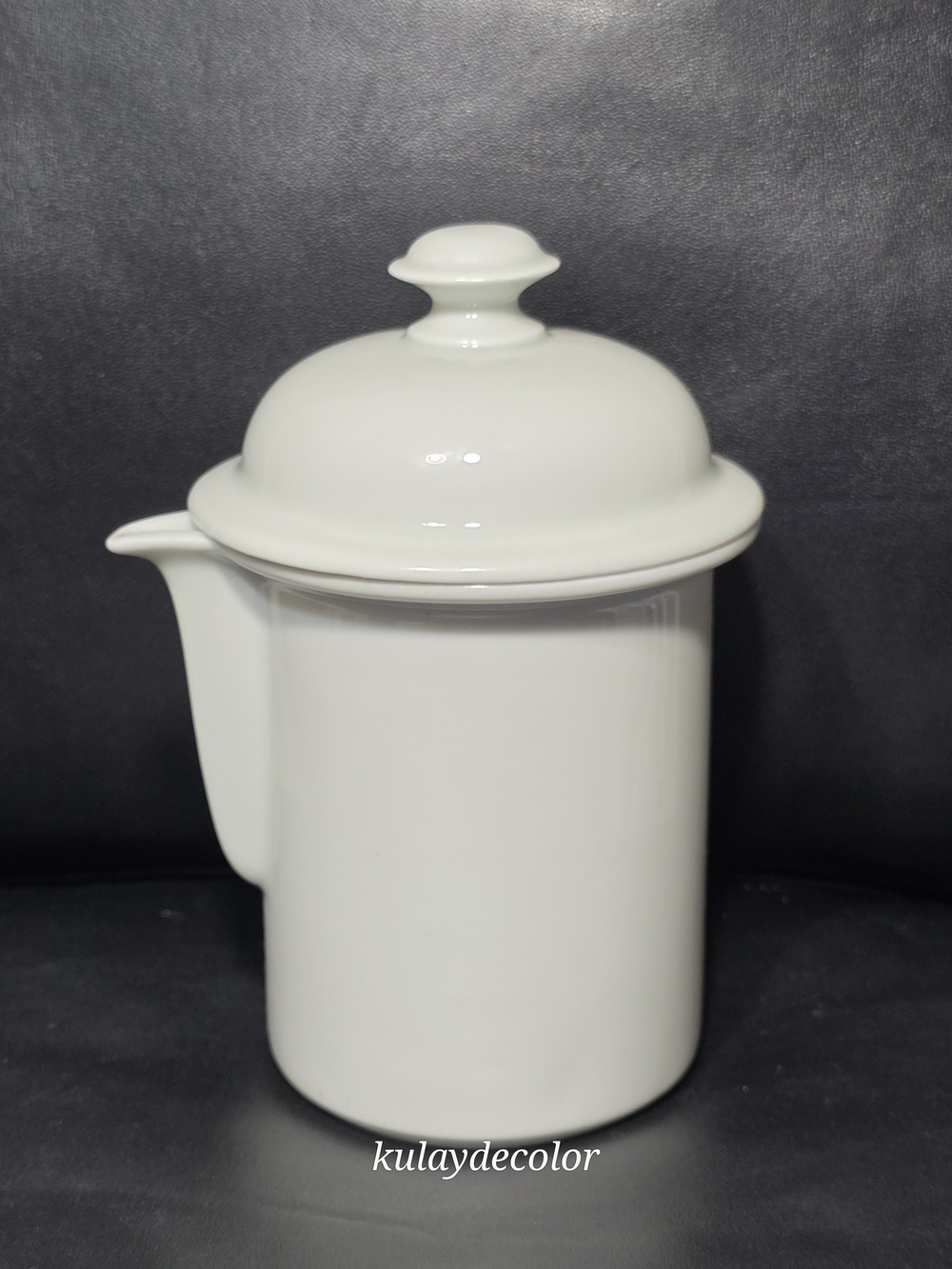 Dansk France Bisserup White Covered Creamer with Lid Made in Vintage Discontinue
